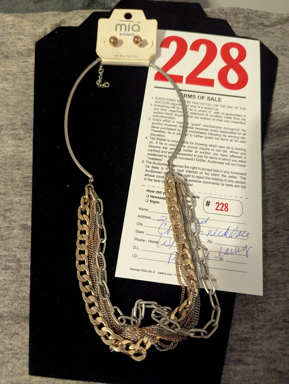 Lot 228 - 3 Strand Necklace